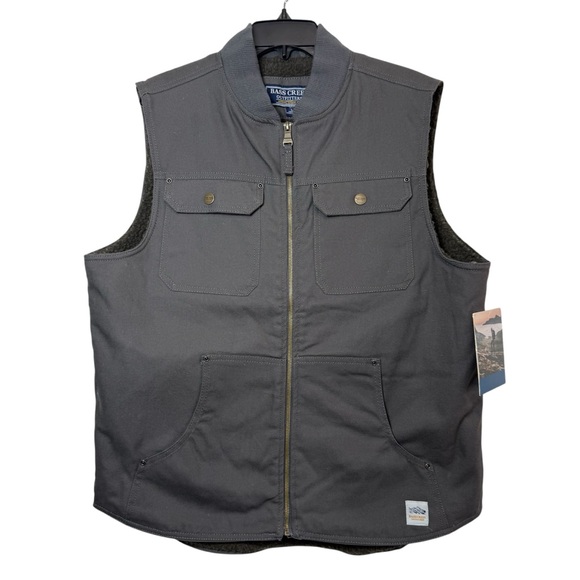 Men's Bass Creek Outfitters Charcoal Gray Outdoors Vest - Picture 1 of 8